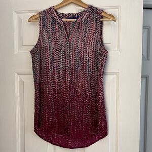 Apt. 9 Sleeveless Pink and Blue Blouse
